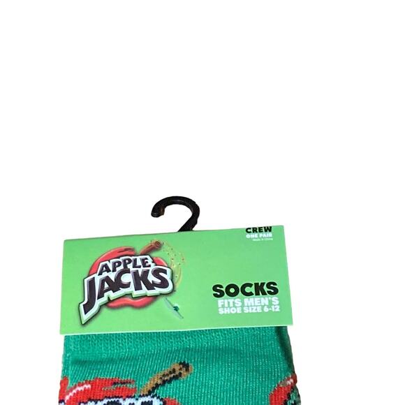 Kellogg's - Apple Jacks - Green - Size Men's 6-12 - One Pair - Novelty Socks - Picture 2 of 5